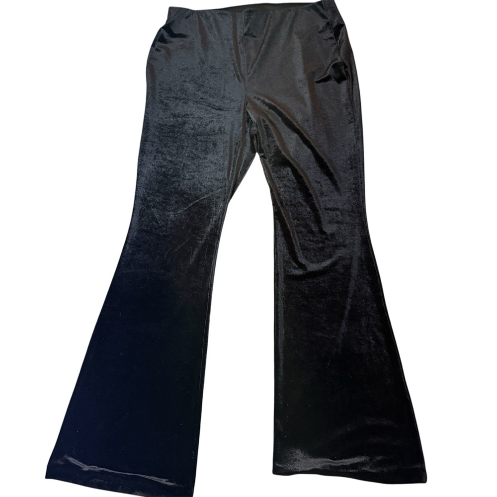 Old Navy High Rise Flare Black Velvet Pants Large